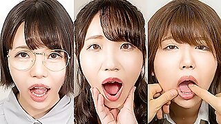 Mouth Gazing - Japanese Schoolgirl Mouth Charm With Yui Kawagoe, Anri Namiki And Yuna Mitake